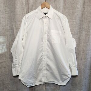 Robert Talbott Button Up Dress Shirt Men's L White Textured Long Sleeve Classic